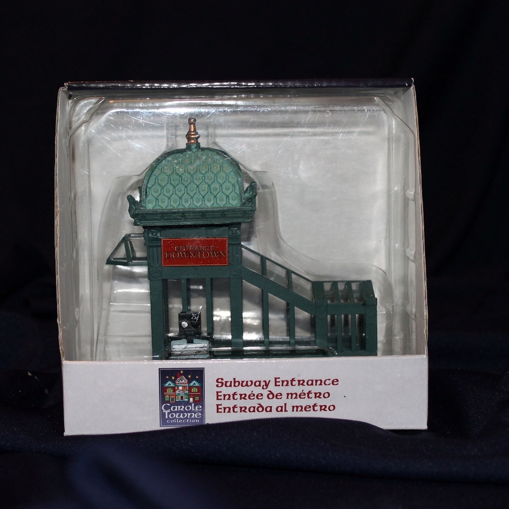 Subway Entrance Xmas Village Accessory
